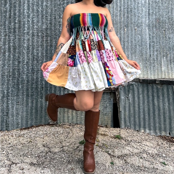 Poor Pitiful Pearl Dresses & Skirts - Poor Pitiful Pearl Handmade Upcycled Patchwork Babydoll Dress